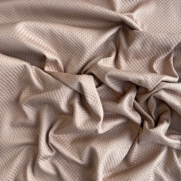 Elegantiškas, itališkas, šviesiai rusvos spalvos žakardas 009198