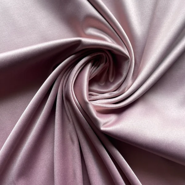 Itališkas, elastingas "pelenų rožės" spalvos atlasas su medvilne012438