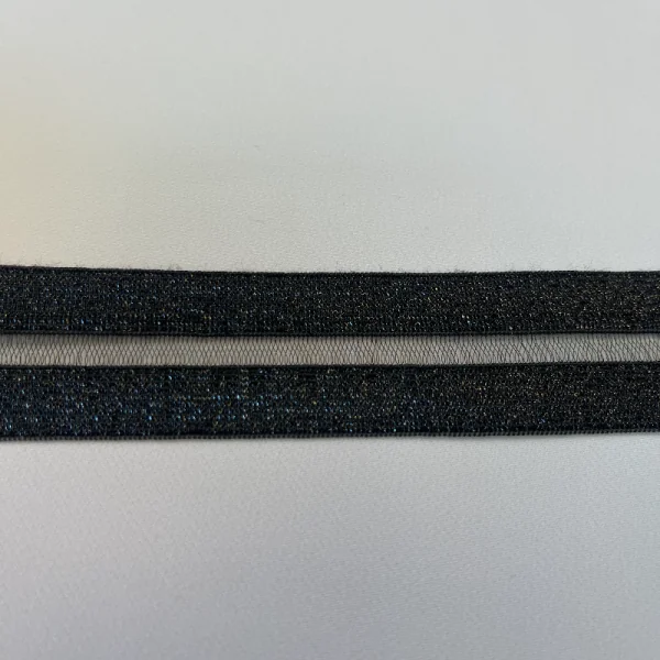 Juoda metalizuota guma 3cm 005783