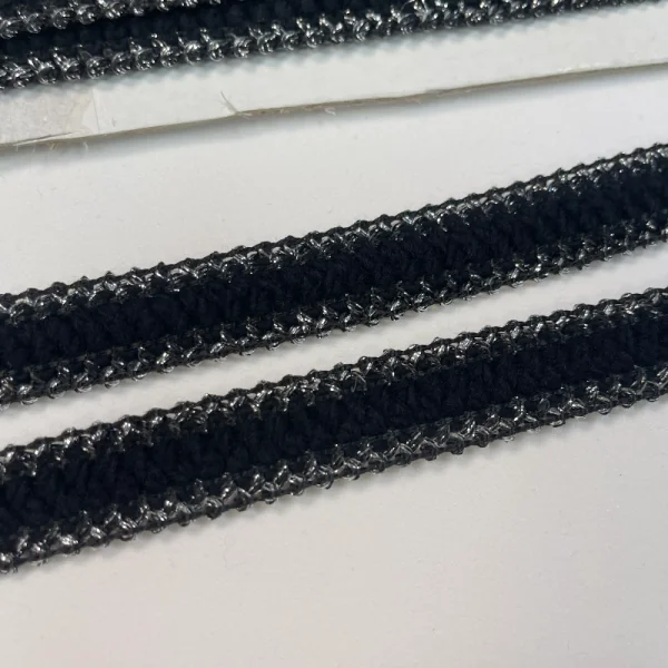 Dekoratyvinė chanel juostelė juoda 013733