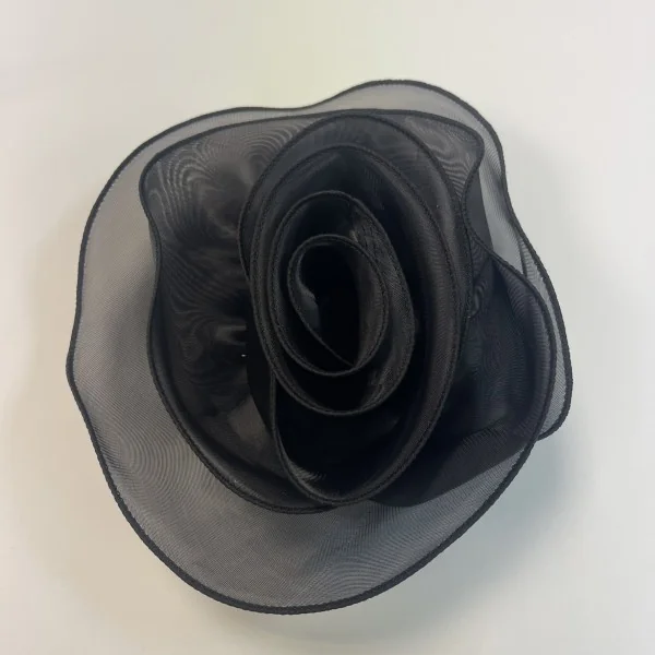 Dekoratyvinis aksesuaras gėlė juoda 20cm 012956