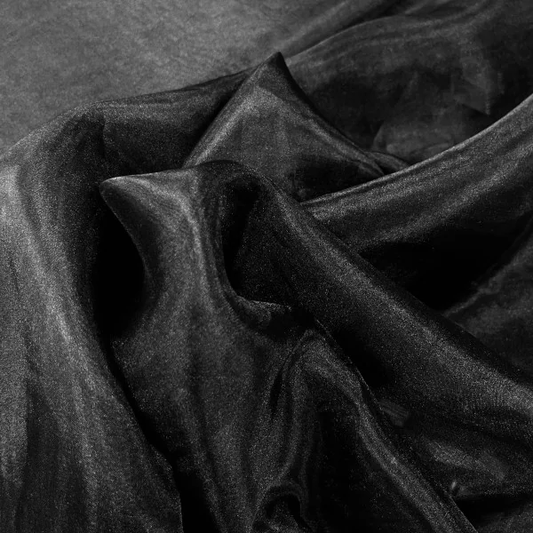 Turkiška juoda plona organza 014115