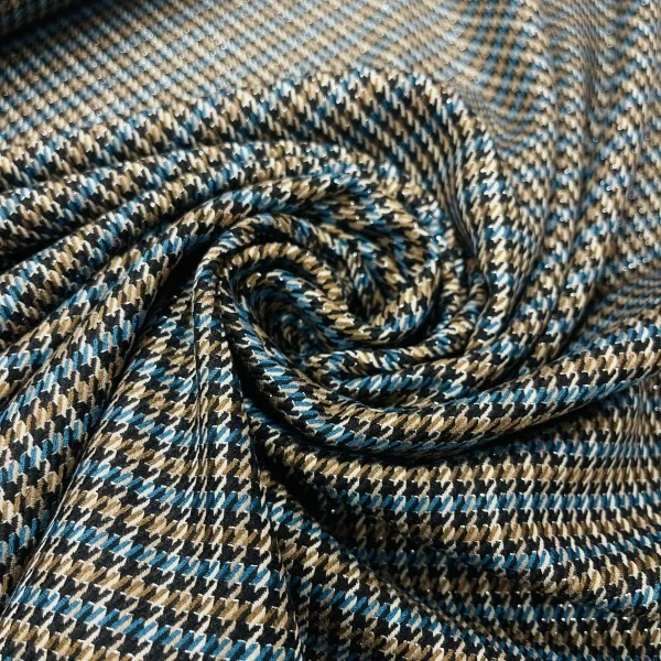 Itališkas, margas, viskozės kostiuminis audinys su liurexu 014298