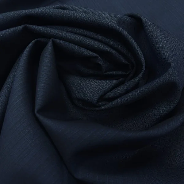 Prabangi, itališka,tamsiai mėlyna žakardinė kostiuminė vilna su elastanu 009909