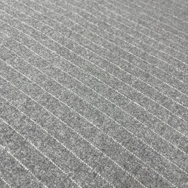 Itališka, aukštos kokybės dryžuota pilka vilna su šilku 014450