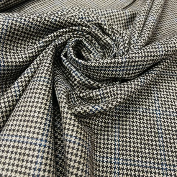 Itališkas, žąsies kojelės vilnos kostiuminis audinys 013941