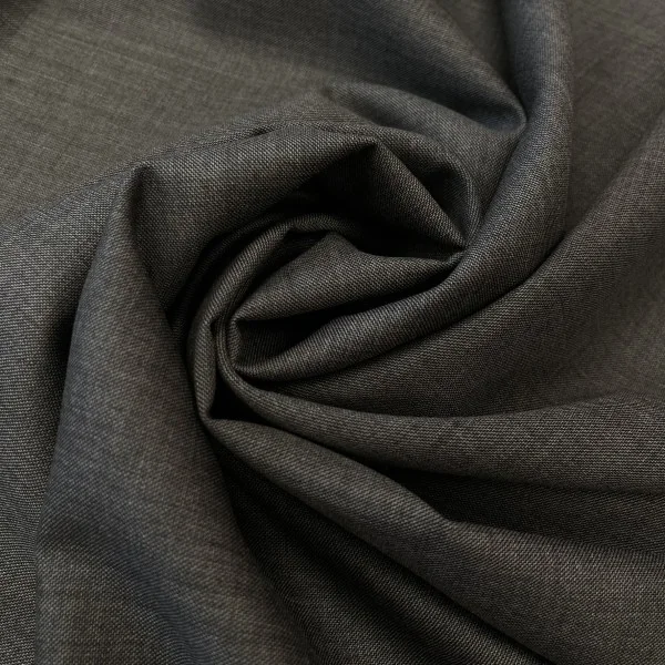 Prabangi, itališka, aukštos kokybės pilka kostiuminė vilna su šilku 014515